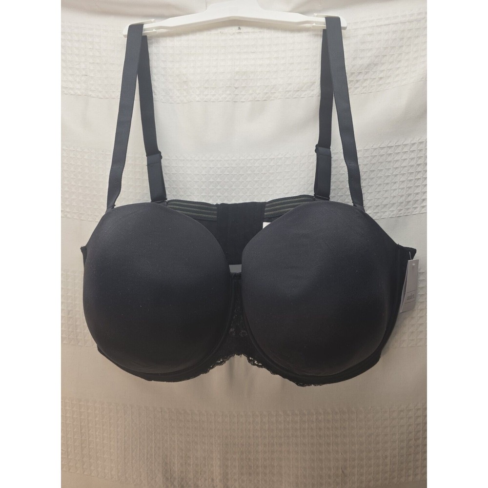 Auden Womens Black Padded Underwire Bra 46DDD NWT 5650